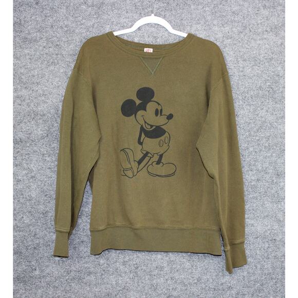 Uniqlo Other - Uniqlo - Mickey Mouse‎ Big Logo Green Sweatshirt Sz L